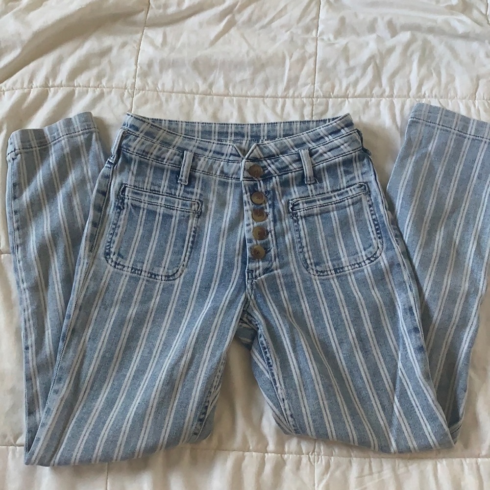 Anthropologie Pilcro and the Letterpress railroad striped pants
